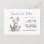 Nautical Teddy Bear Baby Shower Books for Baby エンクロージャーカード (正面)