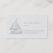 Nautical Themed | Watercolor Sailboat 名刺 (裏面)