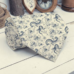 Nautical Toile Custom Necktie ネクタイ<br><div class="desc">This custom necktie features a classic nautical toile pattern,  perfect for adding a touch of seaside charm to any outfit. Ideal for dads,  groomsmen,  or anyone who loves the ocean.</div>