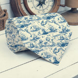 Nautical Toile Custom Necktie ネクタイ<br><div class="desc">This custom necktie features a classic nautical toile pattern,  perfect for adding a touch of seaside charm to any outfit. Ideal for dads,  groomsmen,  or anyone who loves the ocean.</div>