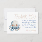Nautical Under The Sea You Soon Baby Shower サンキューカード (正面)