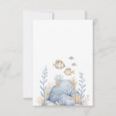 Nautical Under The Sea You Soon Baby Shower サンキューカード (裏面)