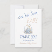 Nautical Under The Sea You Soon Baby Shower サンキューカード (正面)
