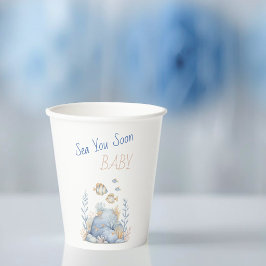 Nautical Under The Sea You Soon Baby Shower 紙コップ