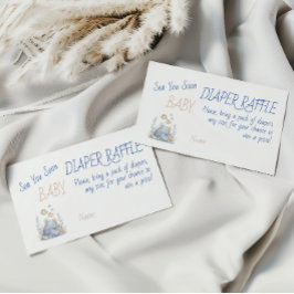 Nautical Under The Sea You Soon Baby Shower Diaper エンクロージャーカード