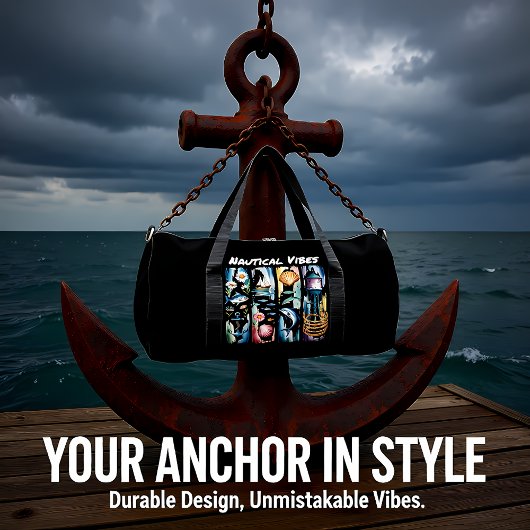 Nautical Vibes Marine Elements  ダッフルバッグ
