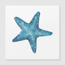 Nautical Watercolor Blue Starfish