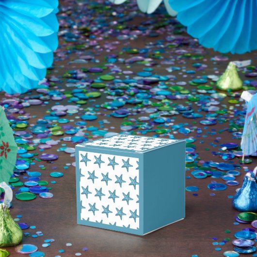 Nautical Watercolor Blue Starfish フェイバーボックス (パーティー)