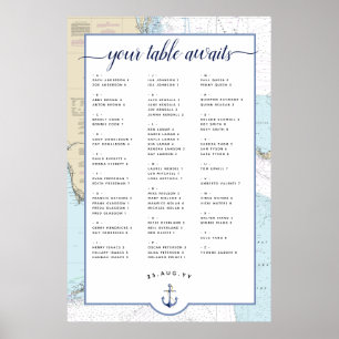 #Nautical #Wedding座席表 南#Florida ポスター