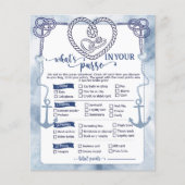 Nautical What in Your Purse Game Bridal Shower チラシ (正面)