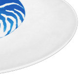 Nautilusシェル – コバルトブルーと白 カッティングボード (角)