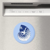 Nautilusシェル – ネイビー、ホワイト、ライトブルー マグネット (インサイチュ (食洗機))
