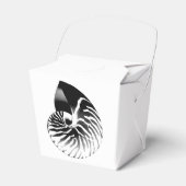 Nautilusシェル – 黒、灰色、白 フェイバーボックス (正面サイド)