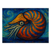 Nautilus im van Gogh Stil ポスター (正面)