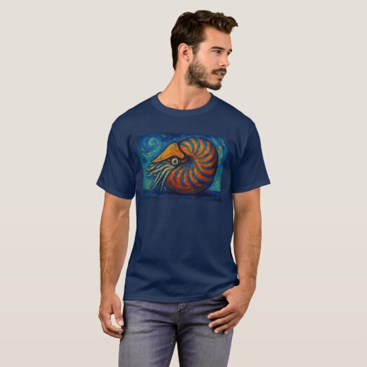 Nautilus im van Gogh Stil Tシャツ (正面フル)