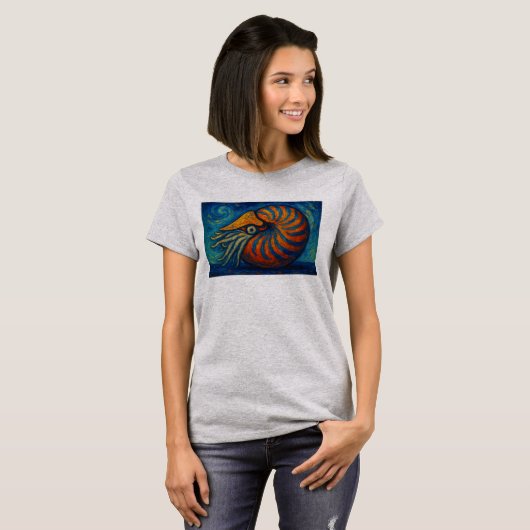 Nautilus im van Gogh Stil Tシャツ (正面フル)