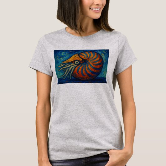 Nautilus im van Gogh Stil Tシャツ (正面)