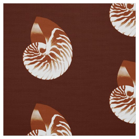 Nautilus Shell – ココアブラウンと白 ファブリック (見本)