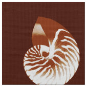 Nautilus Shell – ココアブラウンと白 ファブリック (クローズアップ)