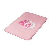 Nautilus Shell – コーラルピンクと白 バスマット (アングル)