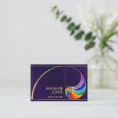 Nautilus Shell – バイオレットの水彩チャクラ 名刺 (スタンド正面)