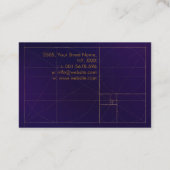 Nautilus Shell – バイオレットの水彩チャクラ 名刺 (裏面)