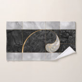 Nautilus Shell – ブラックアワビとパール バスタオルセット (ハンドタオル)