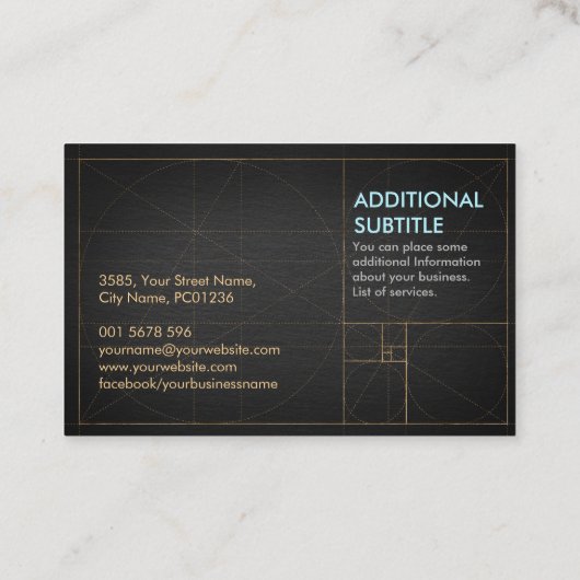 Nautilus Shell – 水彩チャクラ色 名刺 (裏面)