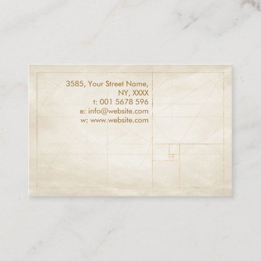 Nautilus Shell – 水彩チャクラ色 名刺 (裏面)