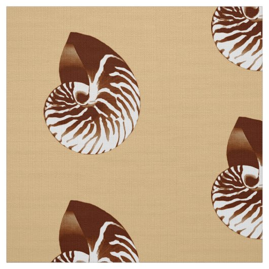 Nautilus Shell – 茶色、白、ベージュ ファブリック (見本)