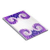 Nautilus Shell Fibonacciノートブック – Purple White ノートブック (右側)