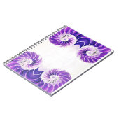 Nautilus Shell Fibonacciノートブック – Purple White ノートブック (左側)