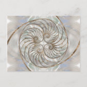 Nautilus Shell - Mother of Pearl and gold ポストカード (正面)