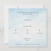 Nautisch Geboortekaartje Met Zee & Vuurtoren ノートカード (裏面)