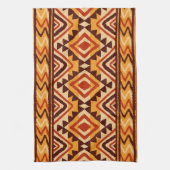 Navajo民族オーナメント:ヴィンテージシームレス キッチンタオル (縦)