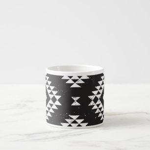 Navajo Geometric:白黒Tribal. エスプレッソカップ