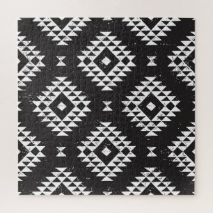 Navajo Geometric:白黒Tribal. ジグソーパズル