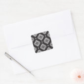 Navajo Geometric:白黒Tribal. スクエアシール (封筒)