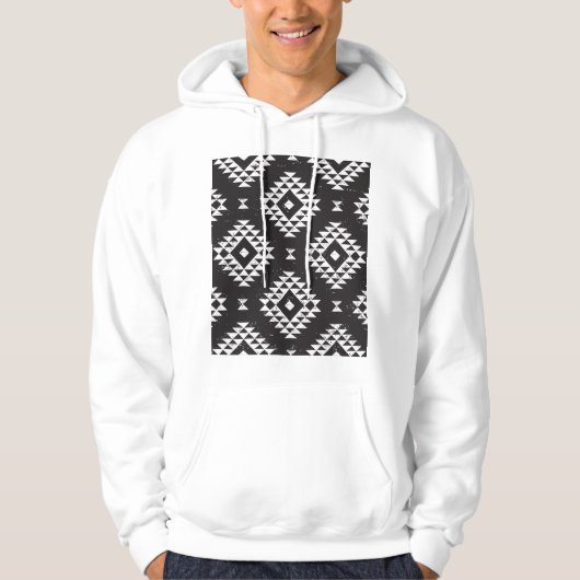 Navajo Geometric:白黒Tribal. パーカ (正面)