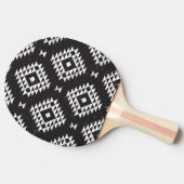 Navajo Geometric:白黒Tribal. 卓球ラケット (横)