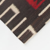 Navajo Horse Saddle Blanket 1890s Print フリースブランケット (角)