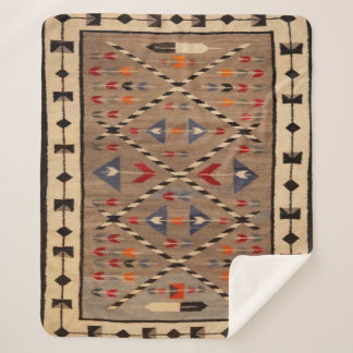 NAVAJO HORSE SADDLE BLANKET PRINT FROM  1900 シェルパブランケット
