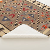 NAVAJO HORSE SADDLE BLANKET PRINT FROM 1900 シェルパブランケット (3/4)