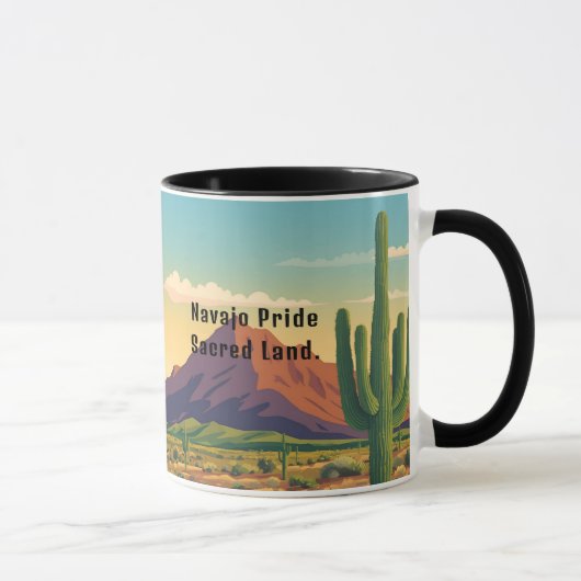 Navajo Pride Typography Spirit Mug マグカップ (右)