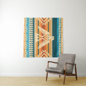 Navajo style abstract seamless pattern with eagle タペストリー (インサイチュ(横))