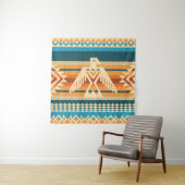 Navajo style abstract seamless pattern with eagle タペストリー (インサイチュ)