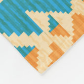 Navajo style abstract seamless pattern with eagle フリースブランケット (角)