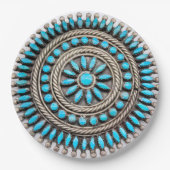 Navajo Turquoise Paper Plate ペーパープレート (正面)