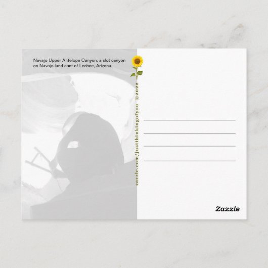 Navajo Upper Antelope Canyon (2) – はがき (裏面)