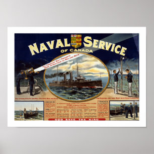 Naval Service of Canada (white) ポスター